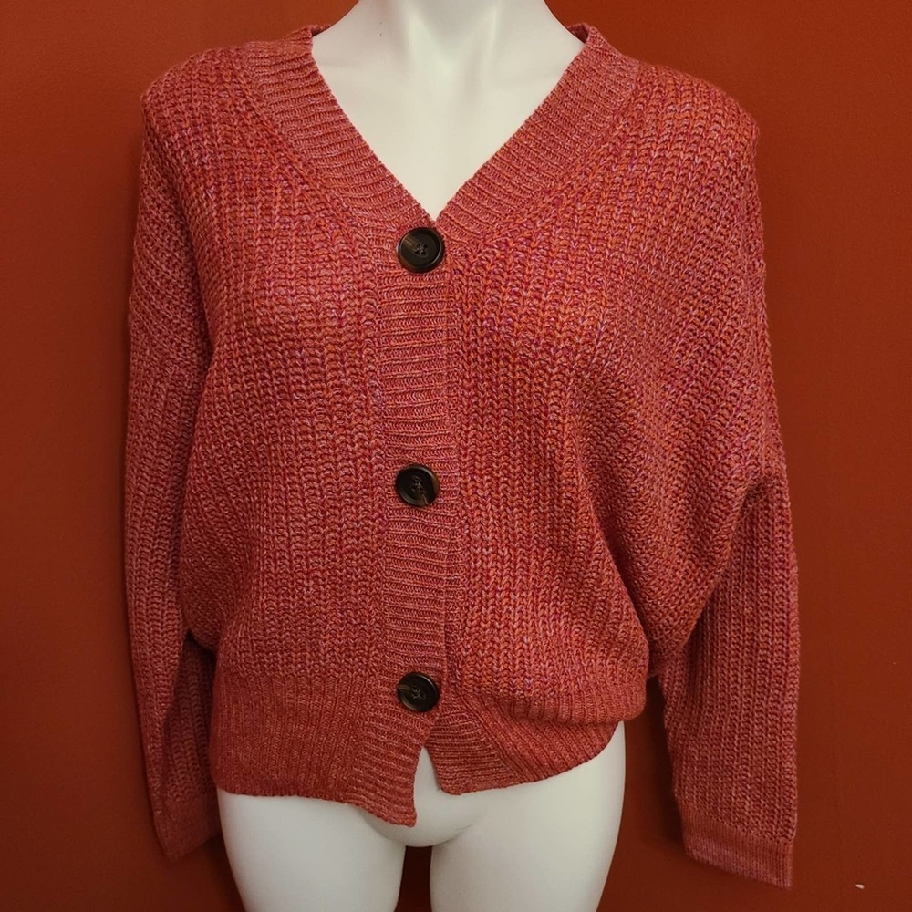 Wild Fable Chunky Cardigan Pink and Orange Size XS